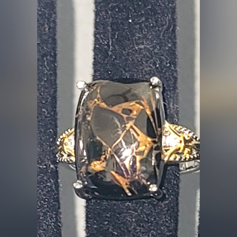 Karis Matrix Silver Shungite Ring